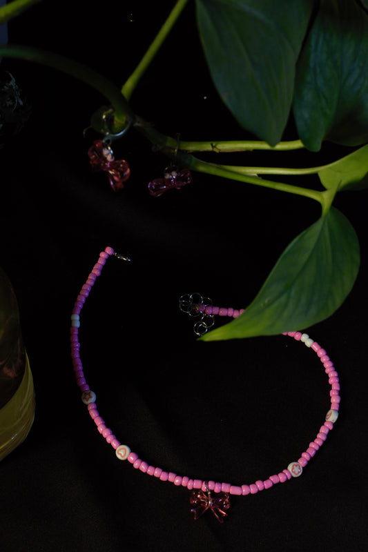 Bow necklace set